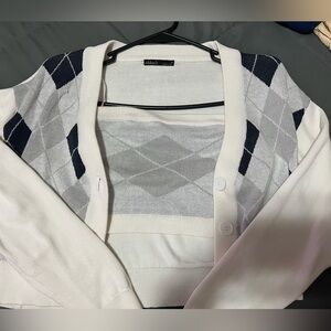 Blue and White Sweatshirt/Sweater